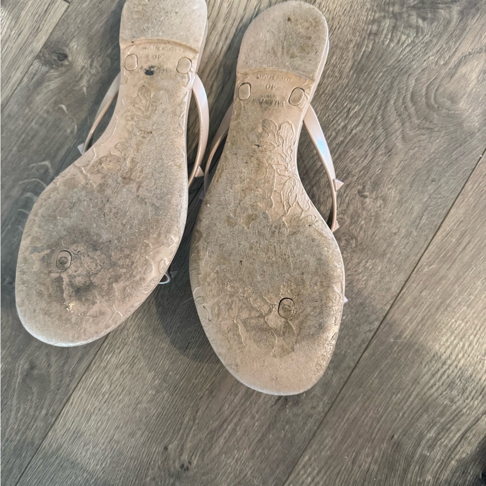 Valentino Nude Studded Women's Sandals - Picture 4 of 10